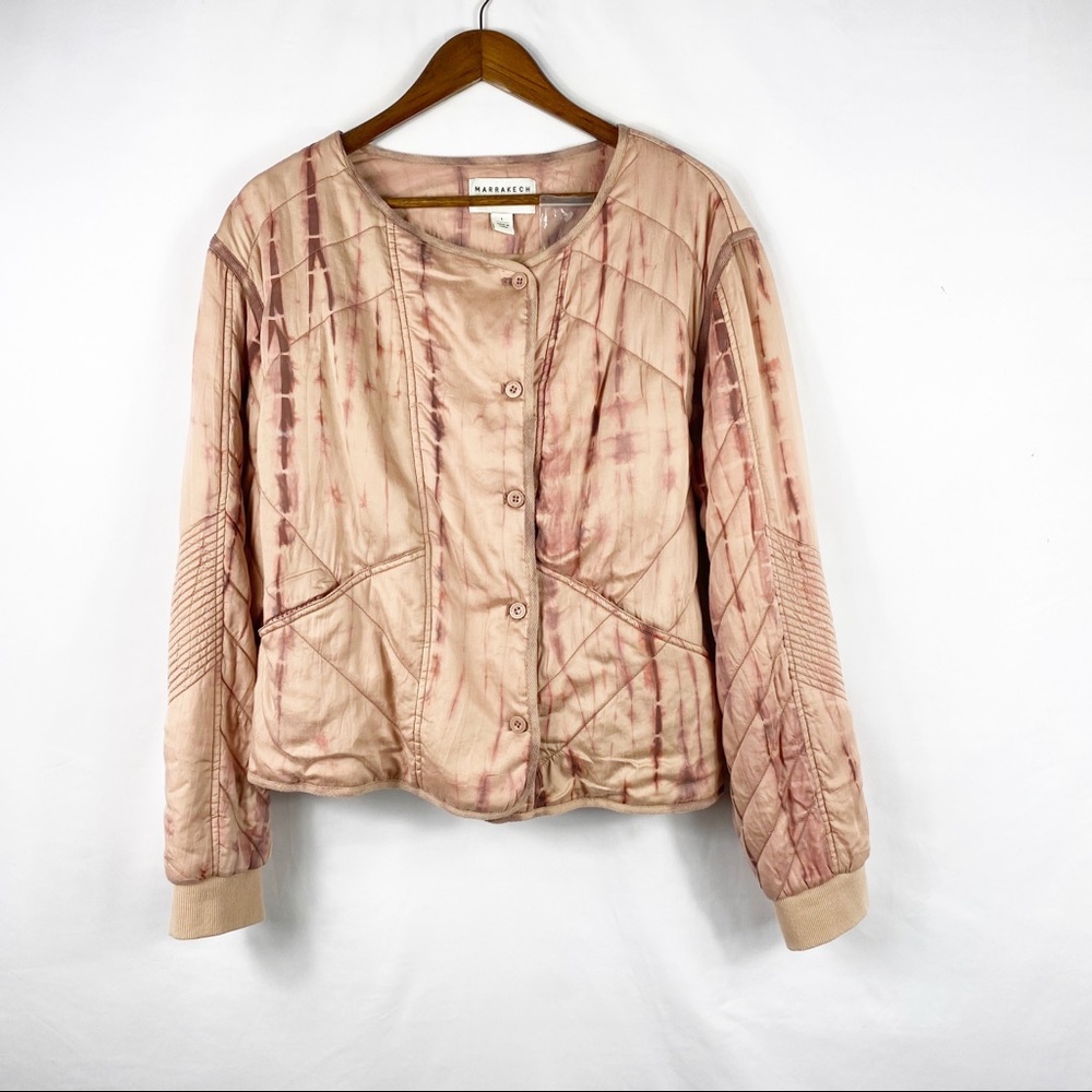 ANTHROPOLOGIE Marrakech Dyed Quilted Jacket NWT L